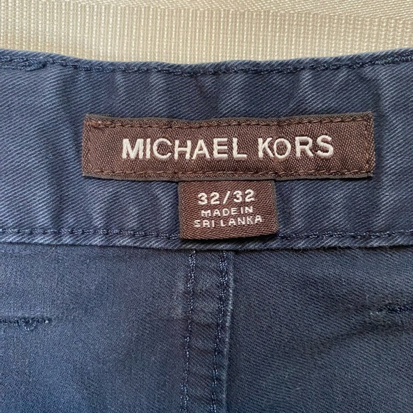 Michael Kors Men’s Parker Slim Fit Navy Twill Pants Sz 32/32 EUC - Picture 4 of 12